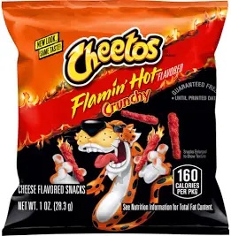Cheetos Flamin Hot Crunchy 2/$1 or 59Cent 5