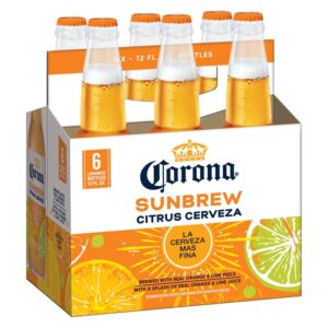 Corona Sunbrew Citrus Cerveza Mexican Import Beer, 6 Pack 12 fl oz Bottles, 4.5% ABV