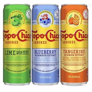 TOPO CHICO SPARKLING ALL FLAVORS 355ML (IN CANS )