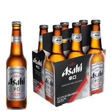 ASAHI DRY BEER 6 PACK BOTTLES