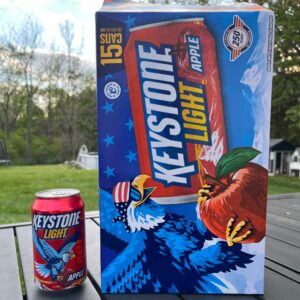keystone light apple 15 pack cans